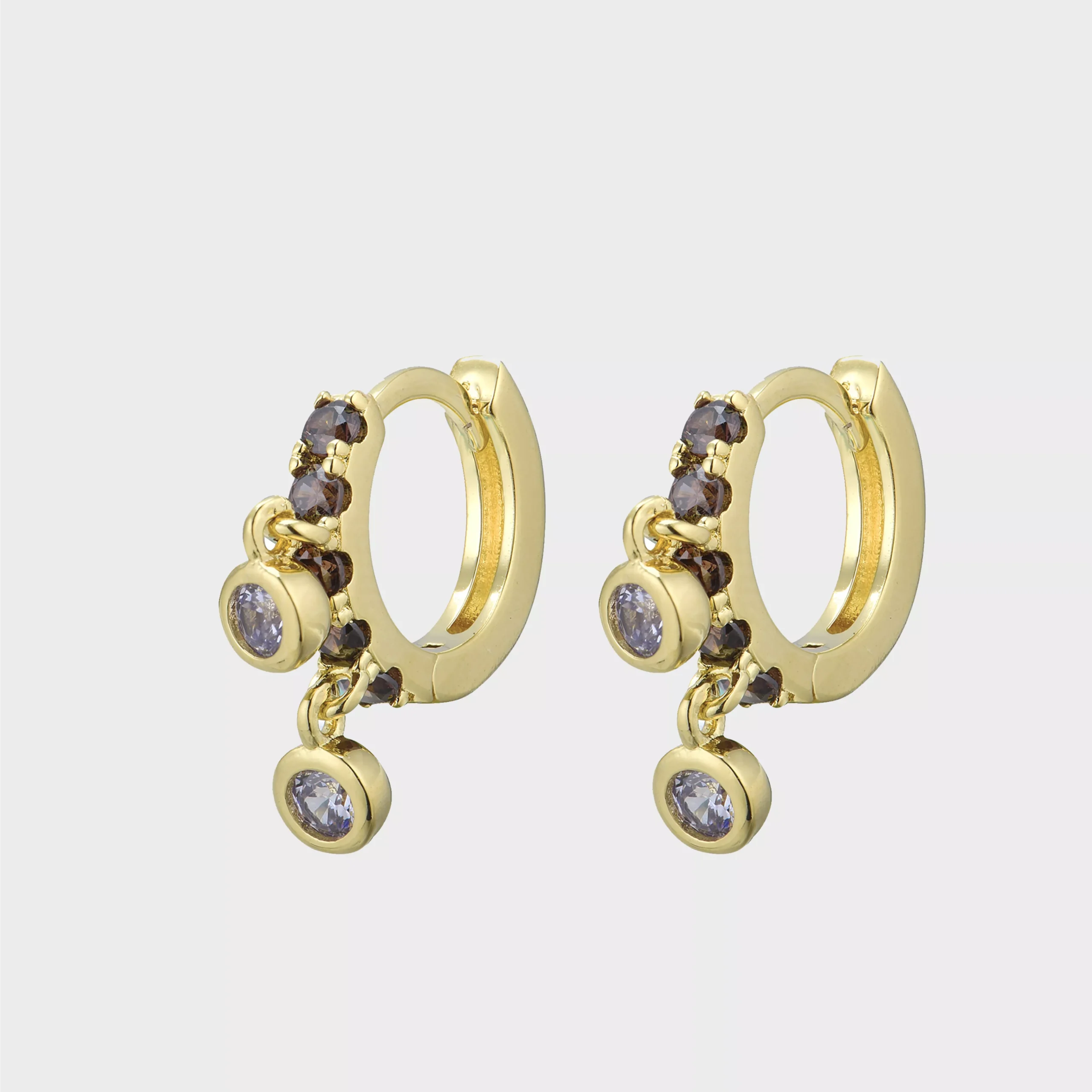 Pendientes CLASIC DROPS Chocolate - Imagen 2