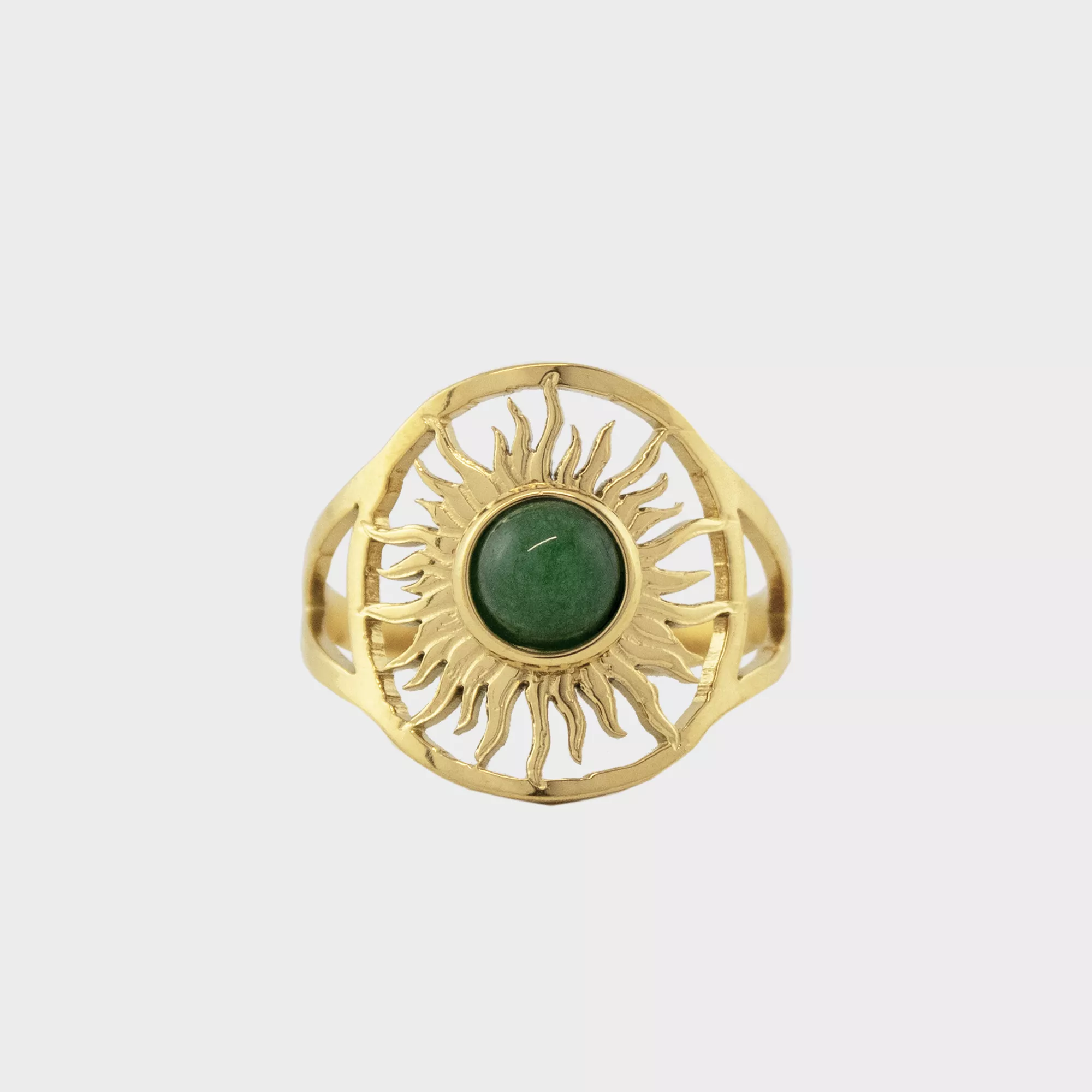 frente anillo solar verde